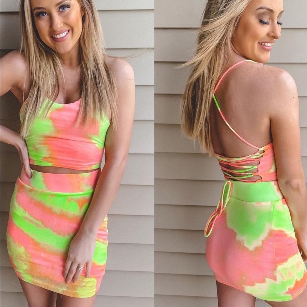 Neon two piece set